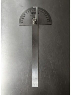 Vintage General Hardware No.18 Stainless Steel Round Head Protractor Made in USA